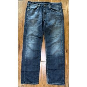 Levi's 505 Regular Fit‎ Jeans Mens 34x30 Blue Straight Leg Cotton Spandex Casual